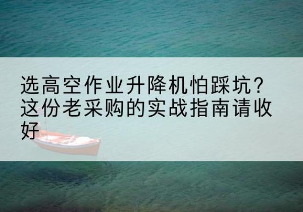 武鸣高空作业升降机厂家推荐-选高空作业升降机怕踩坑？这份老采购的实战指南请收好